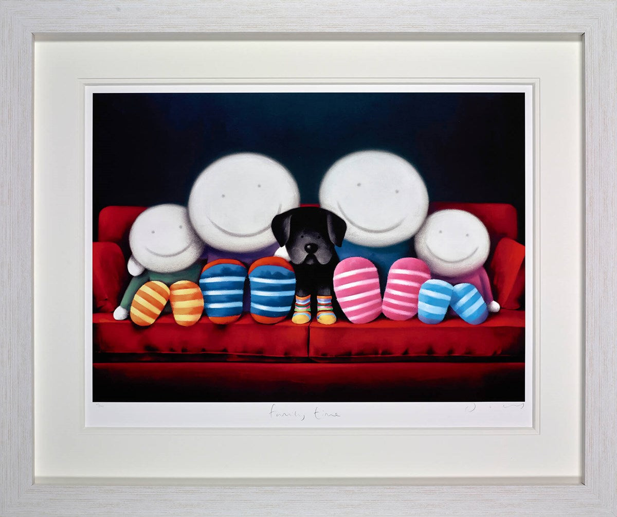 Family Time Framed Signed Limited Edition Print on Paper by Artist Doug Hyde