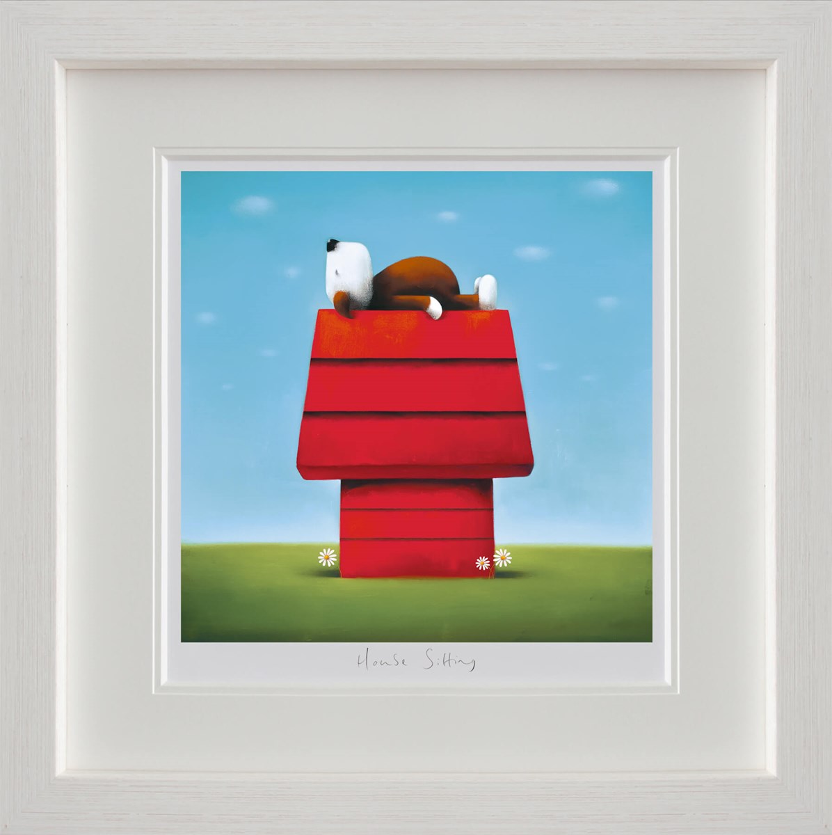 House Sitting Framed Signed Limited Edition Print on Paper by Artist Doug Hyde