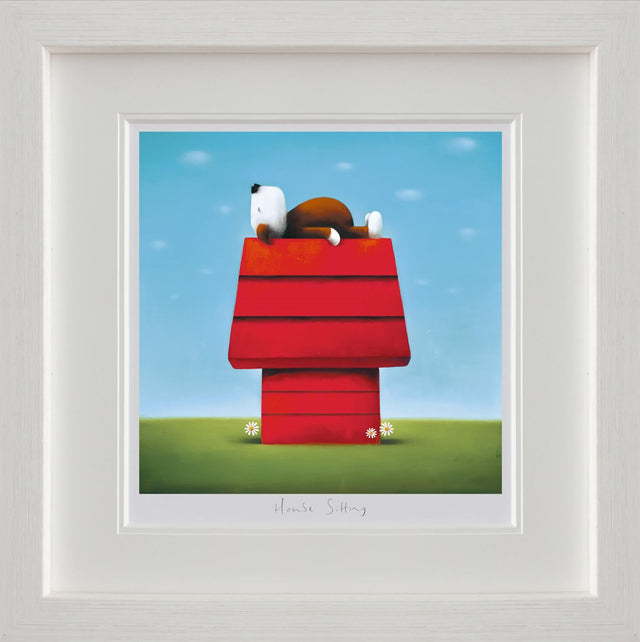 House Sitting Framed Signed Limited Edition Print on Paper by Artist Doug Hyde