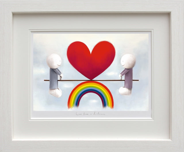 Love From a Distance Framed Print on Paper by Artist Doug Hyde