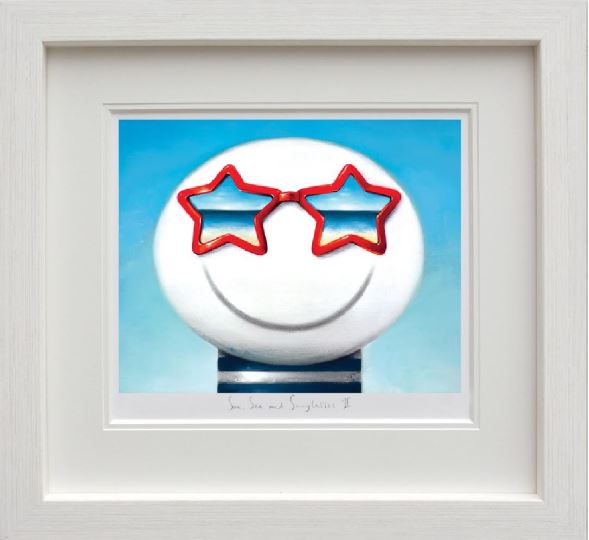 Sun Sea and Sunglasses II Framed Print by Artist Doug Hyde