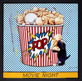 Movie Night Framed Mixed Media Print by Artist Doug Hyde